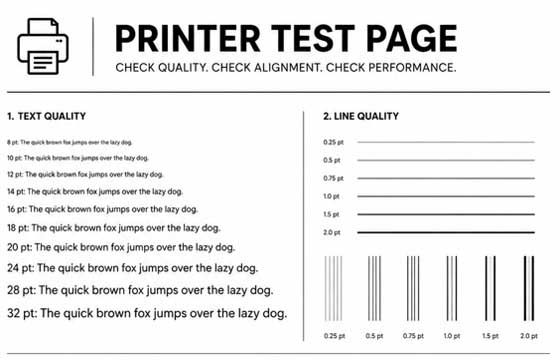 Black and White Test Page